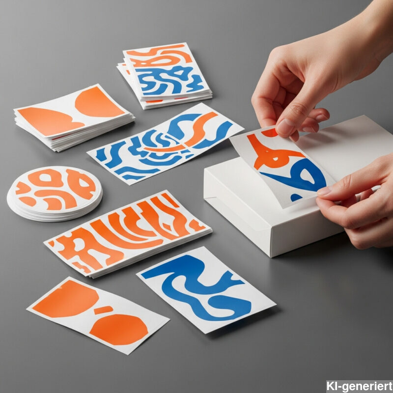 Aufkleber Weiß Kontur