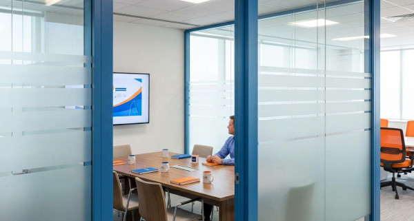 Glasdekorfolie – Milchglasoptik (Sandstrahleffekt)