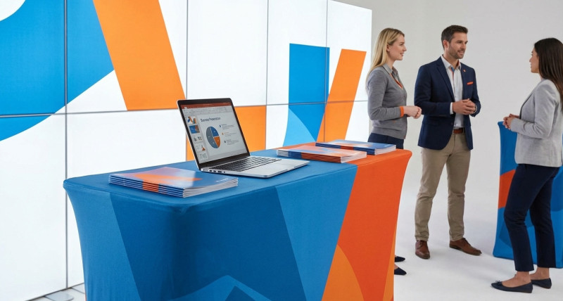 Messetheke Textil Faltbar