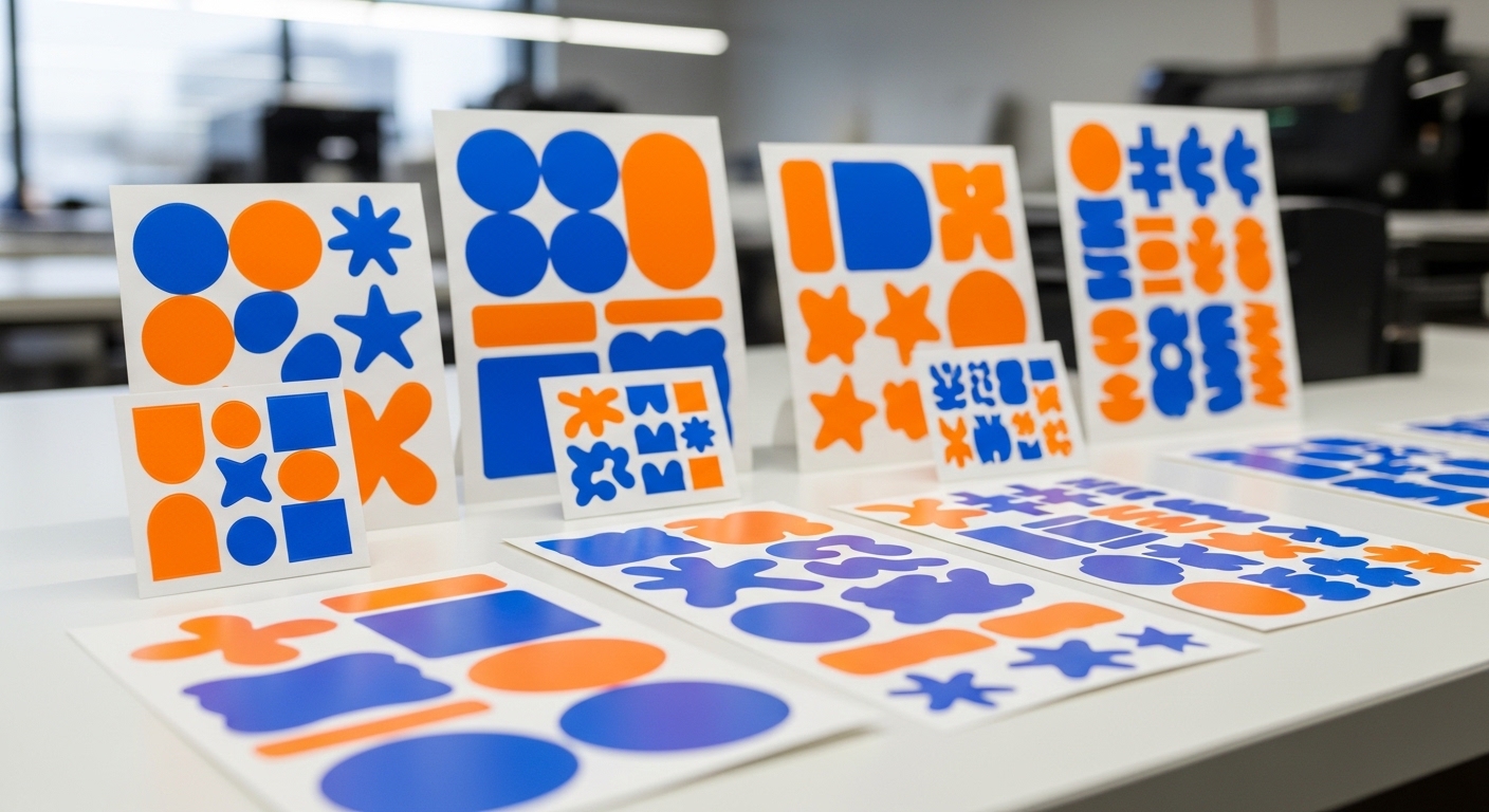 Aufkleberbogen variables Format