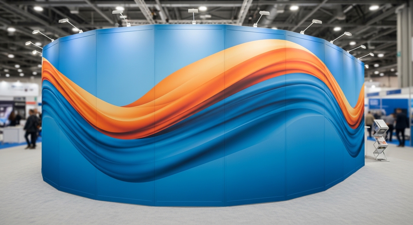 Gebogene Pop-up-Wand