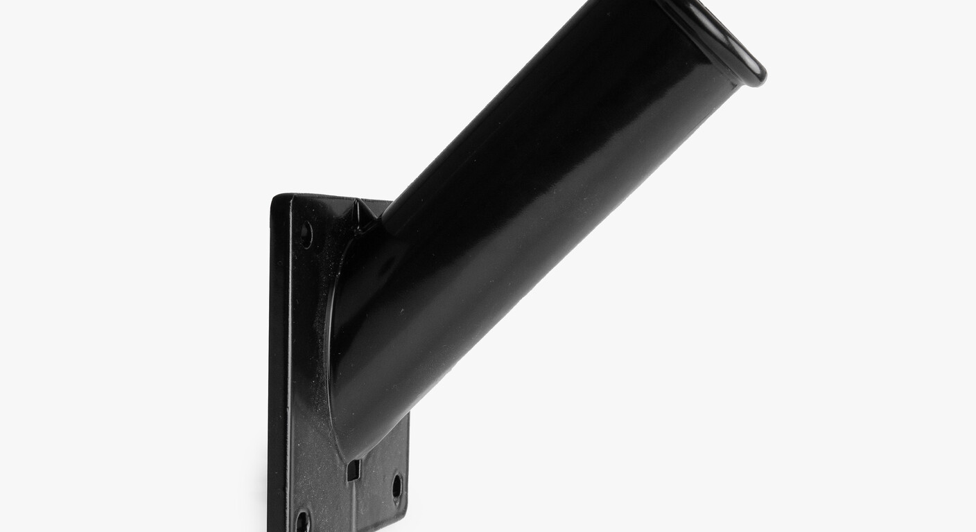 Schwarze Wandhalterung